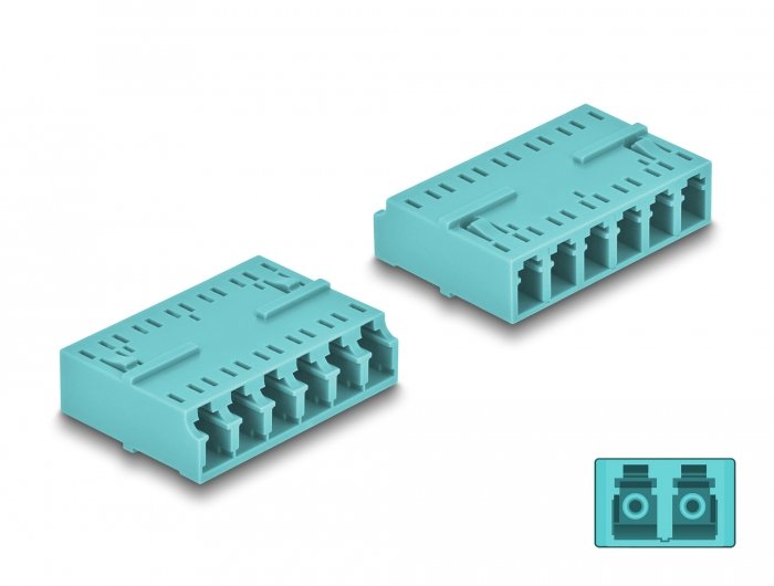 Lwl Kupplung Hd Lc Hexaplex Buchse Zu Lc Hexaplex Buchse Aqua