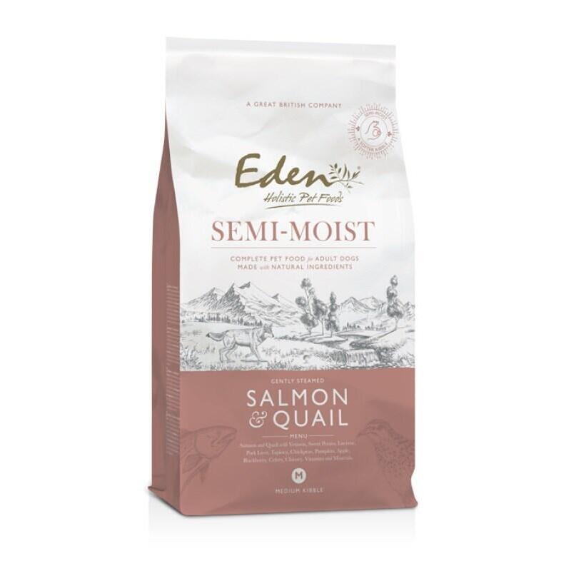 Eden Salmón Y Codorniz Semihúmedos Alimento Semihúmedo Para Perros - 10 Kg
