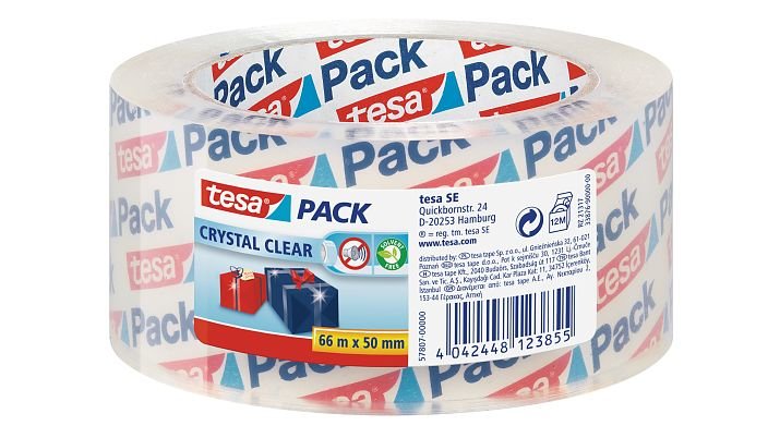 Cinta De Embalaje Tesapack Crymal Clear Pp 66 M 50 Mm