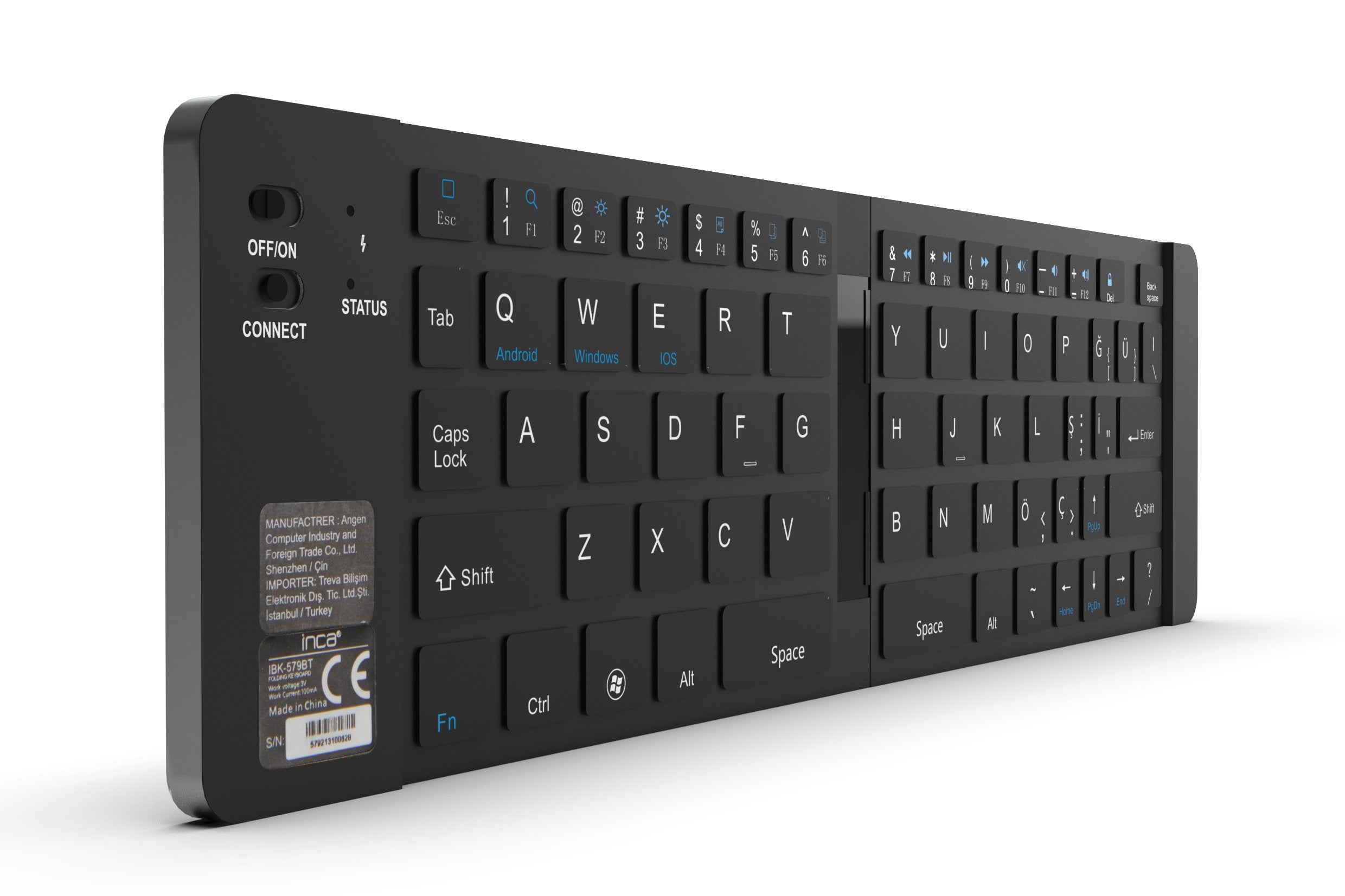 Teclado Aleman Inca Ibk-579bt Bluetooth Metálico, Plata