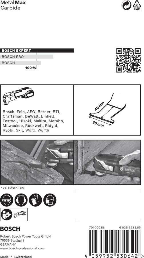 EAN 4059952530642 - Bosch 2 608 900 012 accesorio para herramienta multifunción Hoja de corte de inmersión imagen 8