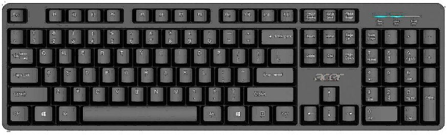 Acer Wired Keyboard Akw900 Win Black, Us Int