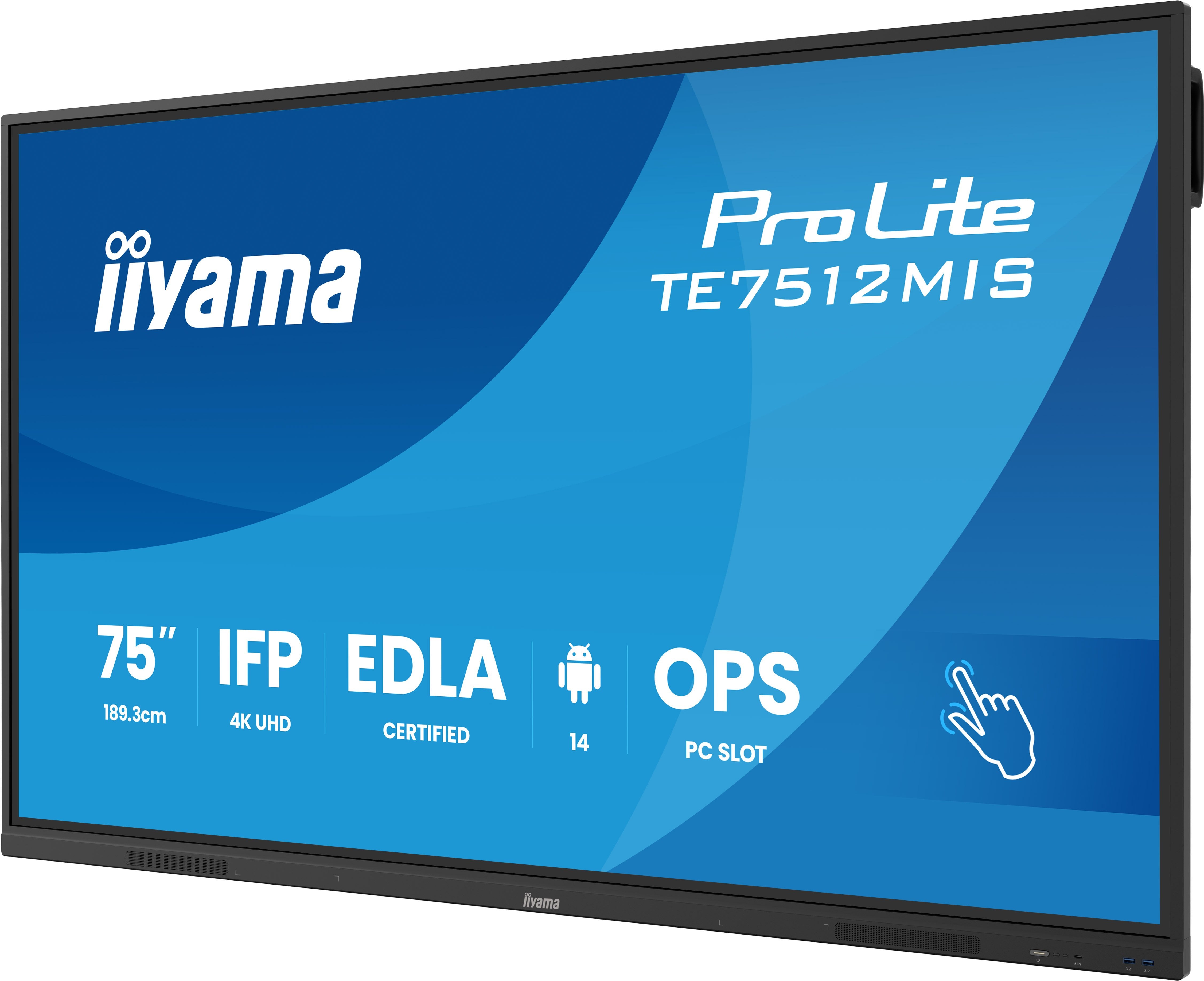 EAN 4948570125494 - iiyama TE7512MIS-B4AG pantalla de señalización Panel plano interactivo 190,5 cm (75") LCD Wifi 400 cd / m imagen 3