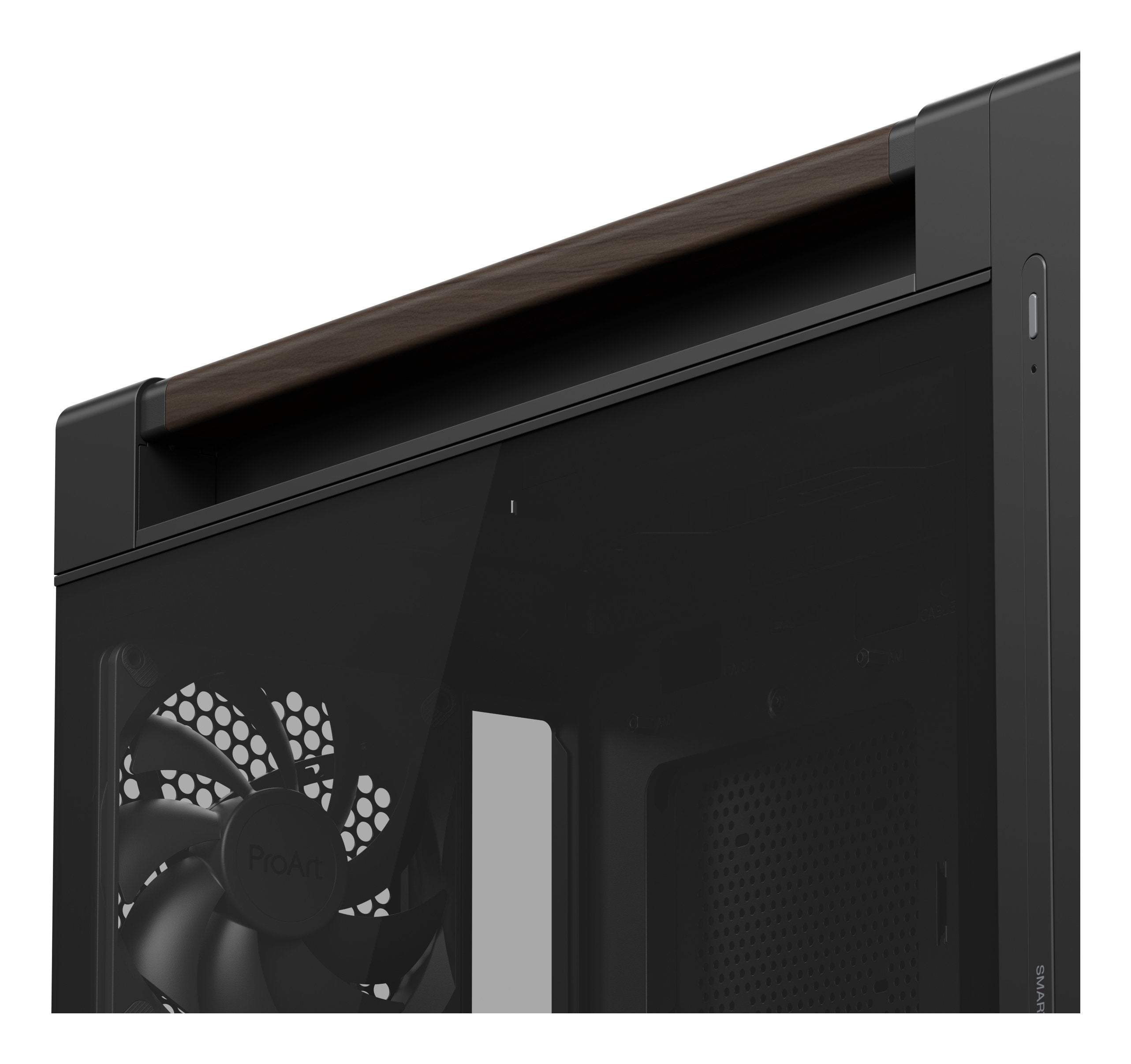 Caja Pc Asus Geh Proart Pa602 Walnut Wood Tg Pwm Modern Negro