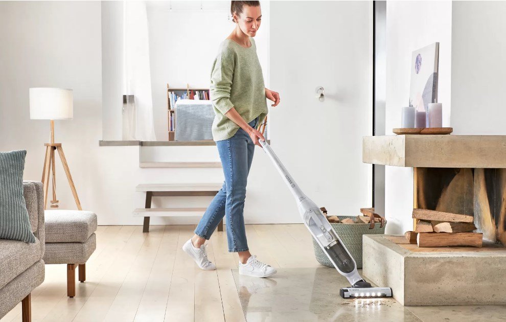 Aspiradora Bosch Serie 4 Bch3p2301 De Pie Y Escoba Eléctrica Aspiradora Escoba 2 En 1 Batería Secar Sin Bolsa 0,4 L Blanco