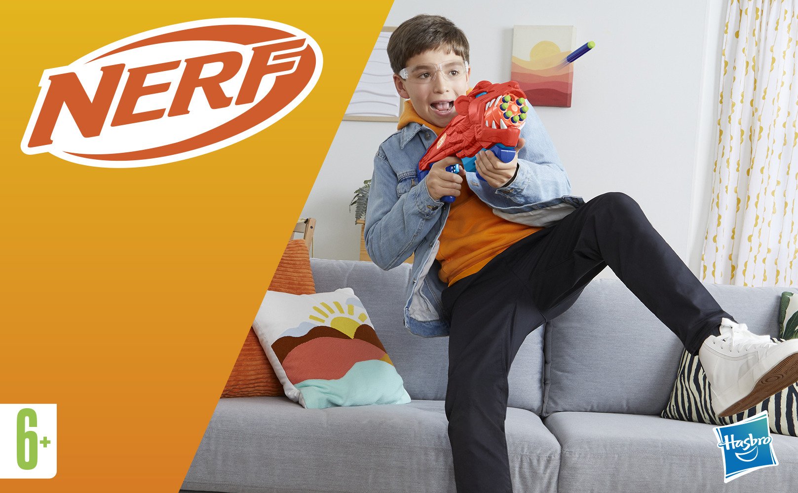 Hasbro Nerf Junior Wild Lionfury, Pistola Nerf F8646eu4