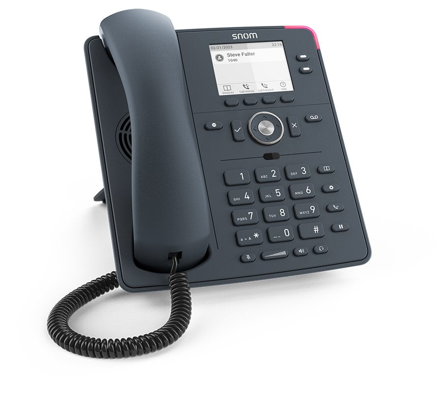 Snom - Teléfono Ip D150, 2 Identidades Sip, 2 Puertos Gigabit Poe De Bajo Consumo Y Pantalla Grã¡Fica Byn De 2.8" (F.A.