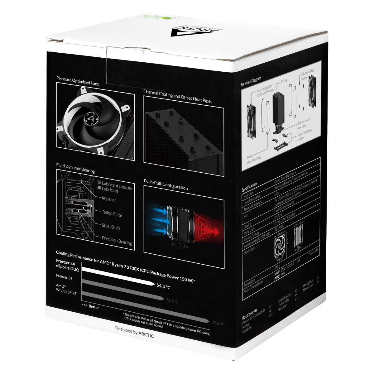 EAN 0872767009790 - ARCTIC Freezer 34 eSports DUO Procesador Enfriador 12 cm Negro, Blanco imagen 10