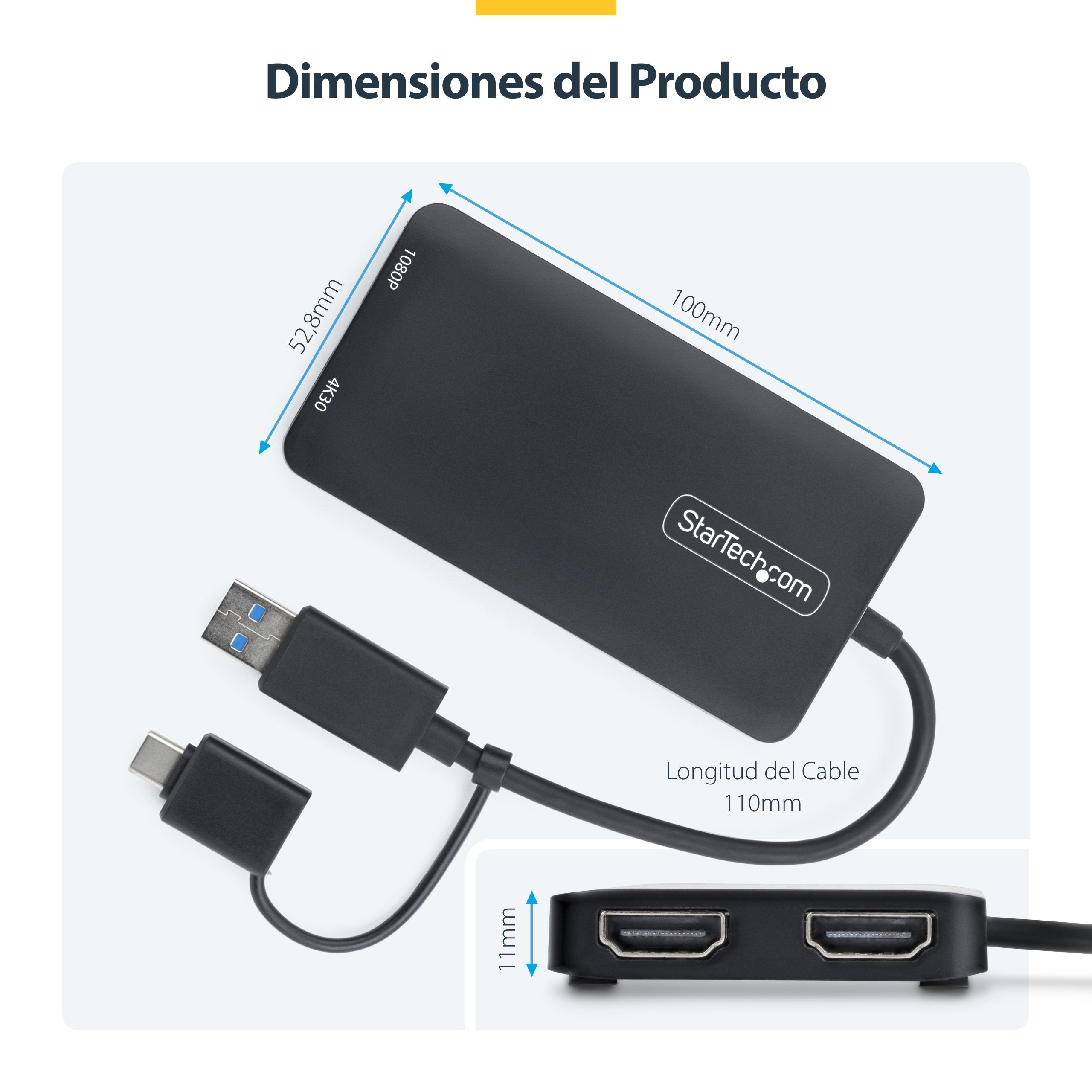EAN 0065030894012 - StarTech.com 107B-USB-HDMI Adaptador gráfico USB 3840 x 2160 Pixeles Gris imagen 14