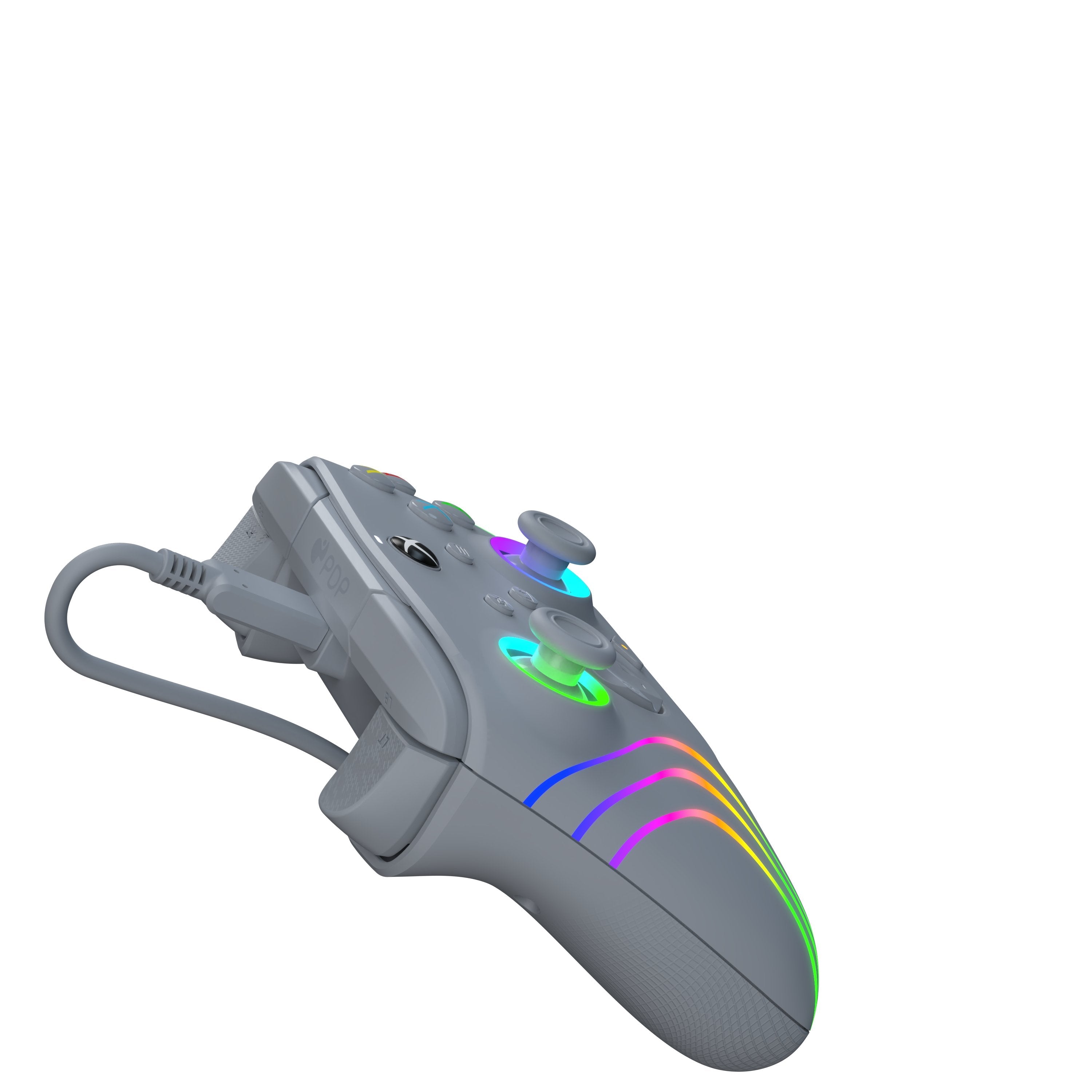 Mando Pdp Afterglow Wave Alámbrico, Gamepad (Gris, Para Xbox Y Pc)