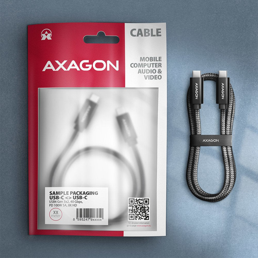 Axagon Bucm432-Cm10ab Cable Usb 1 M Usb4 Gen 3x2 Usb C Negro