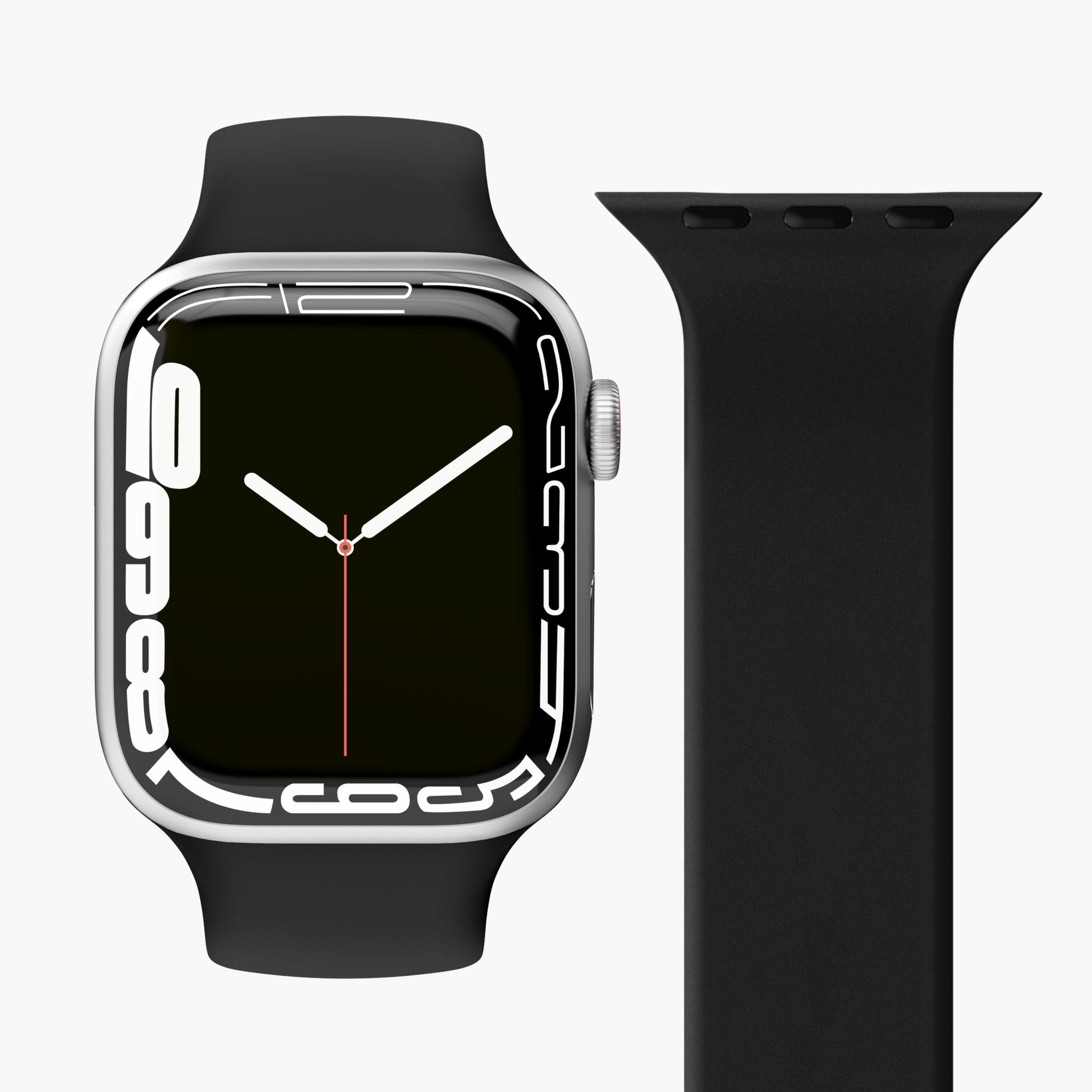 Vonmählen Watchstrap For Apple Solo Loop Funda 2 Band L Negro Negro (Aws00028)
