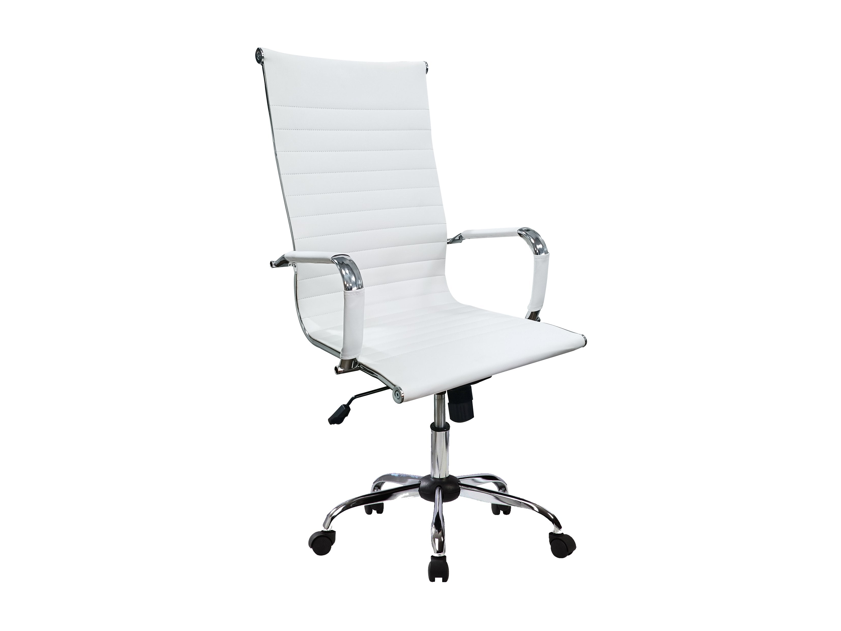 Silla De Oficina Equip Respaldo Alto Color Blanco Recubrimiento Pu De Alta Calidad Ergonomica