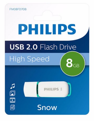 Pendrive Philips Usb-Stick 8gb 2.0 Usb Snow Edition Green