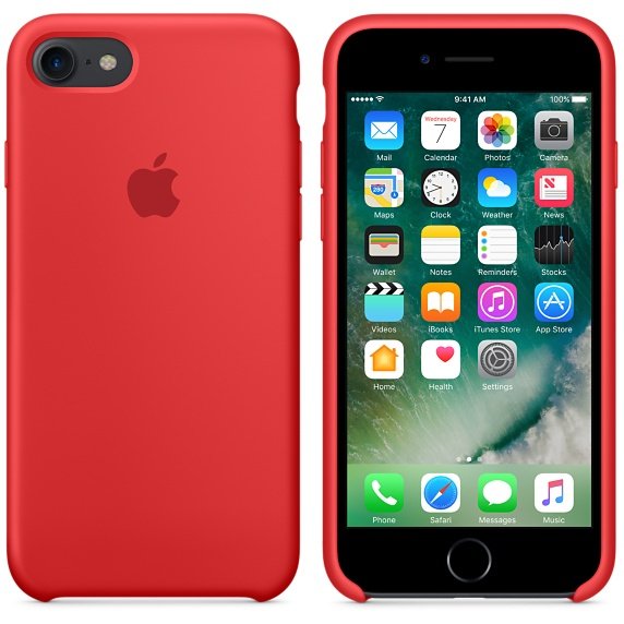 Apple Case Iphone 7 Silicone Case Red Mmwn2zm-A