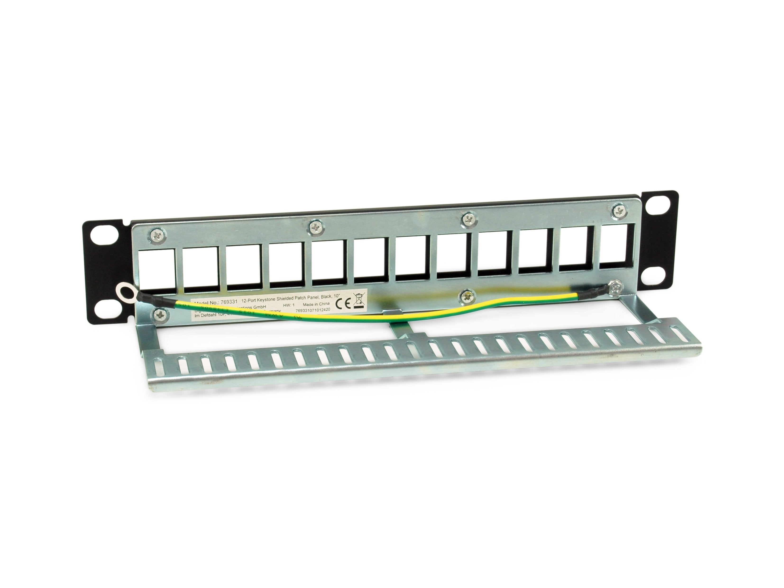 Equip Patchpanel 12x Cat6a 10" Ftp 1he Keymone Montage Sw