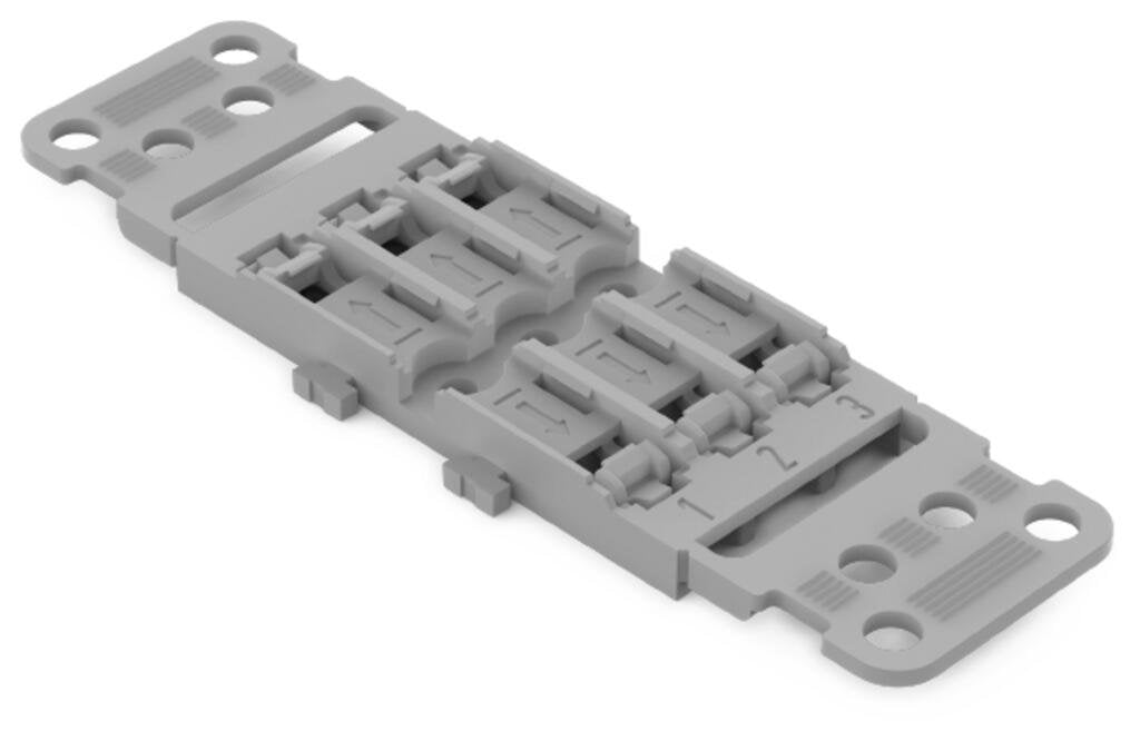 Wago 221-2503 Befestigungsadapter Mit Zugentlastung, 3-Fach