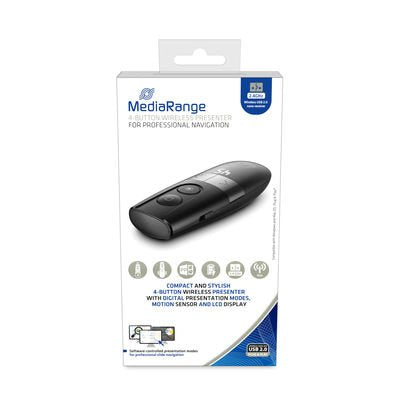 EAN 4260459619703 - MediaRange MROS222 apuntador inalámbricos RF Negro, Plata imagen 1