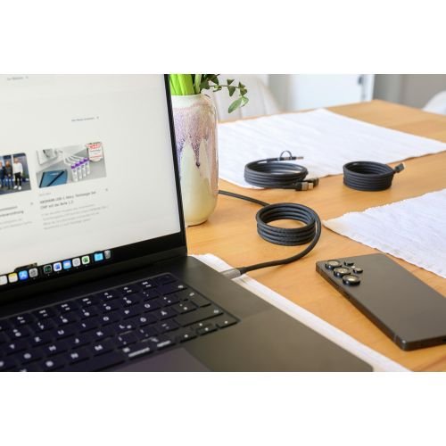 Ansmann Magnetisches 4in1 Ladecable (Negro, Usb-A / Usb-C / Lightning) 1700-0188