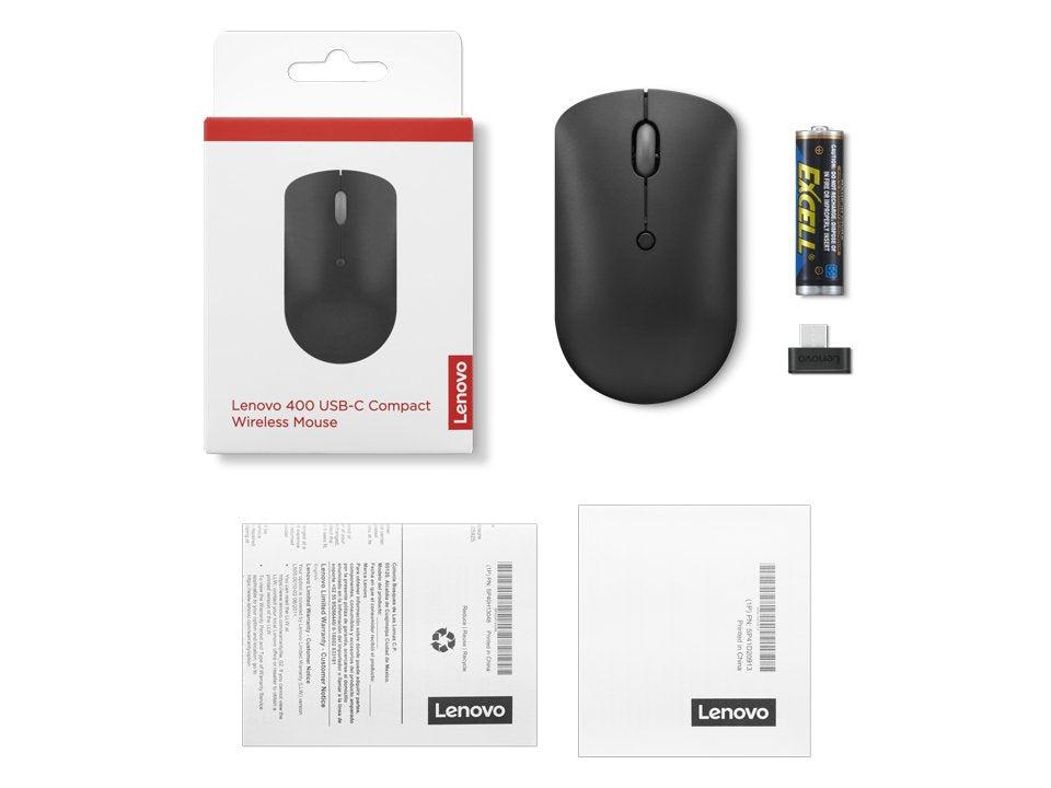 Lenovo 400 Ratón Ambidextro Rf Inalámbrico Óptico 2400 Dpi
