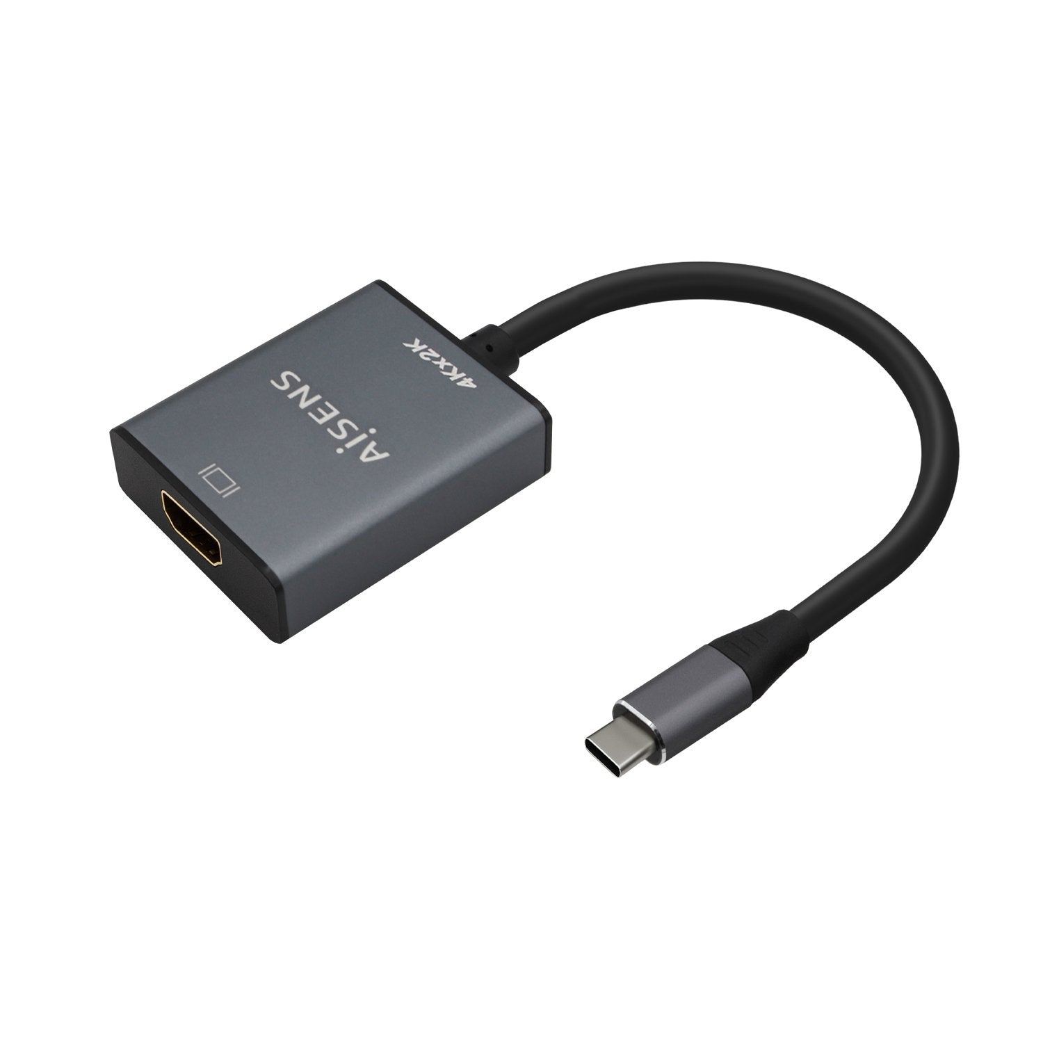 Aisens Conversor Aluminio Usb-C A Hdmi 4k@30hz - Usb-C/M-Hdmi/H - 15cm - Gris