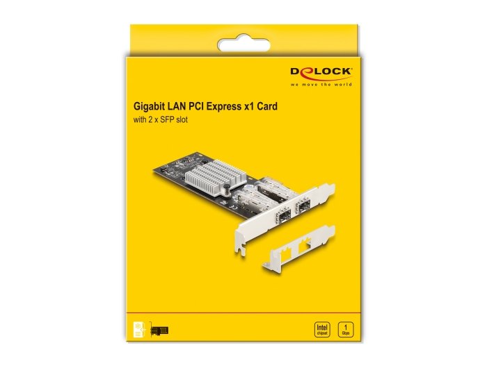 Delock Pci Express X1 Tarjeta A 2 X Sfp Slot Gigabit Lan I350
