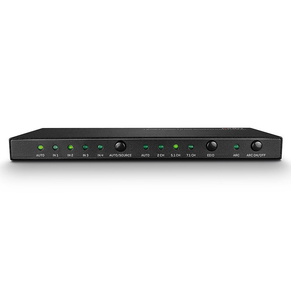 Lindy Hdmi 2.0 18g Switch With Audio - Video/Audio-Schalter - 4 Anschlüsse
