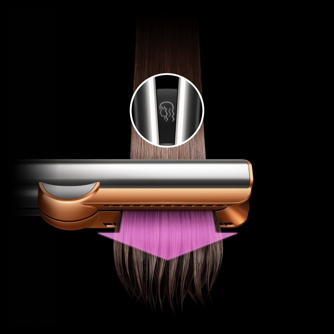 Dyson Airstrait Plancha De Pelo Vapor Ámbar 1600 W 1,98 M
