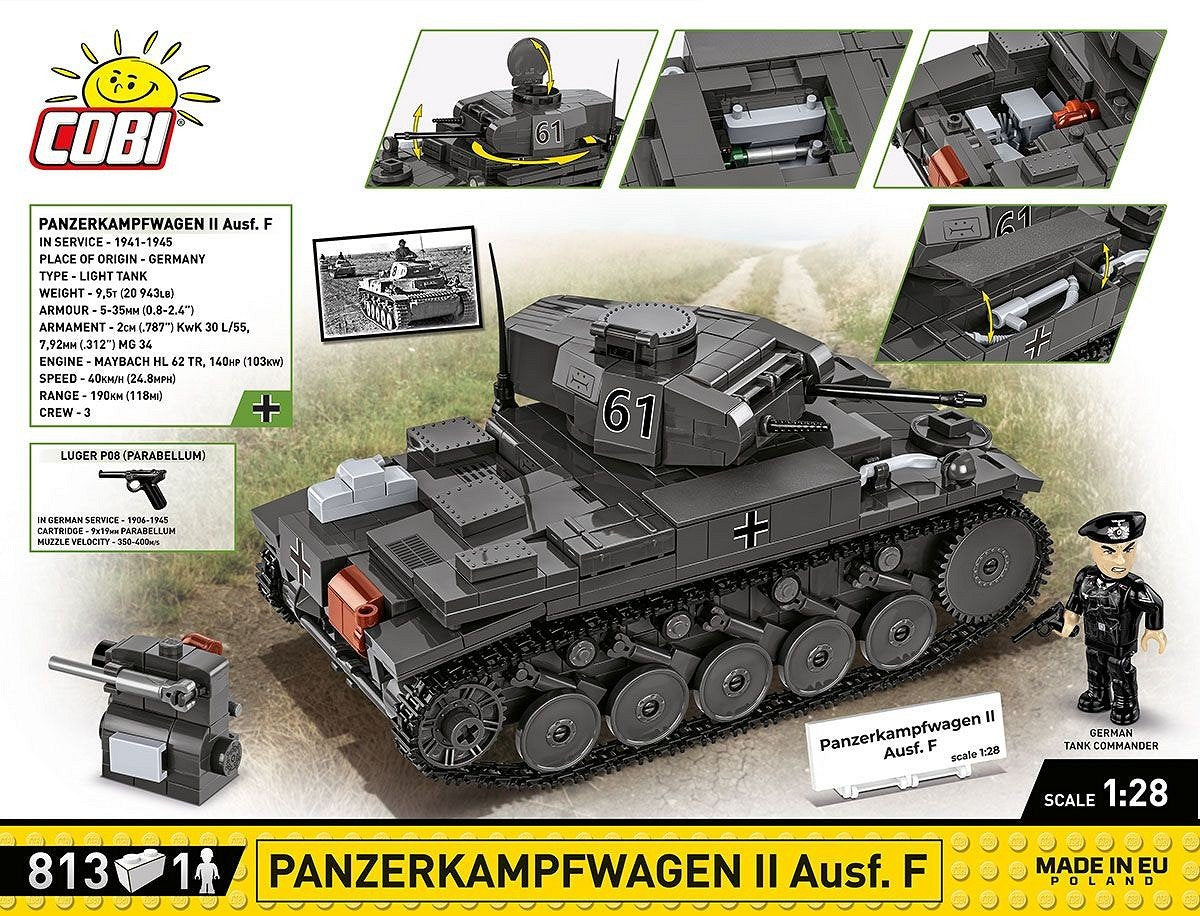 Klocki Czolg Panzerkampfwagen Ii 813 Klocków