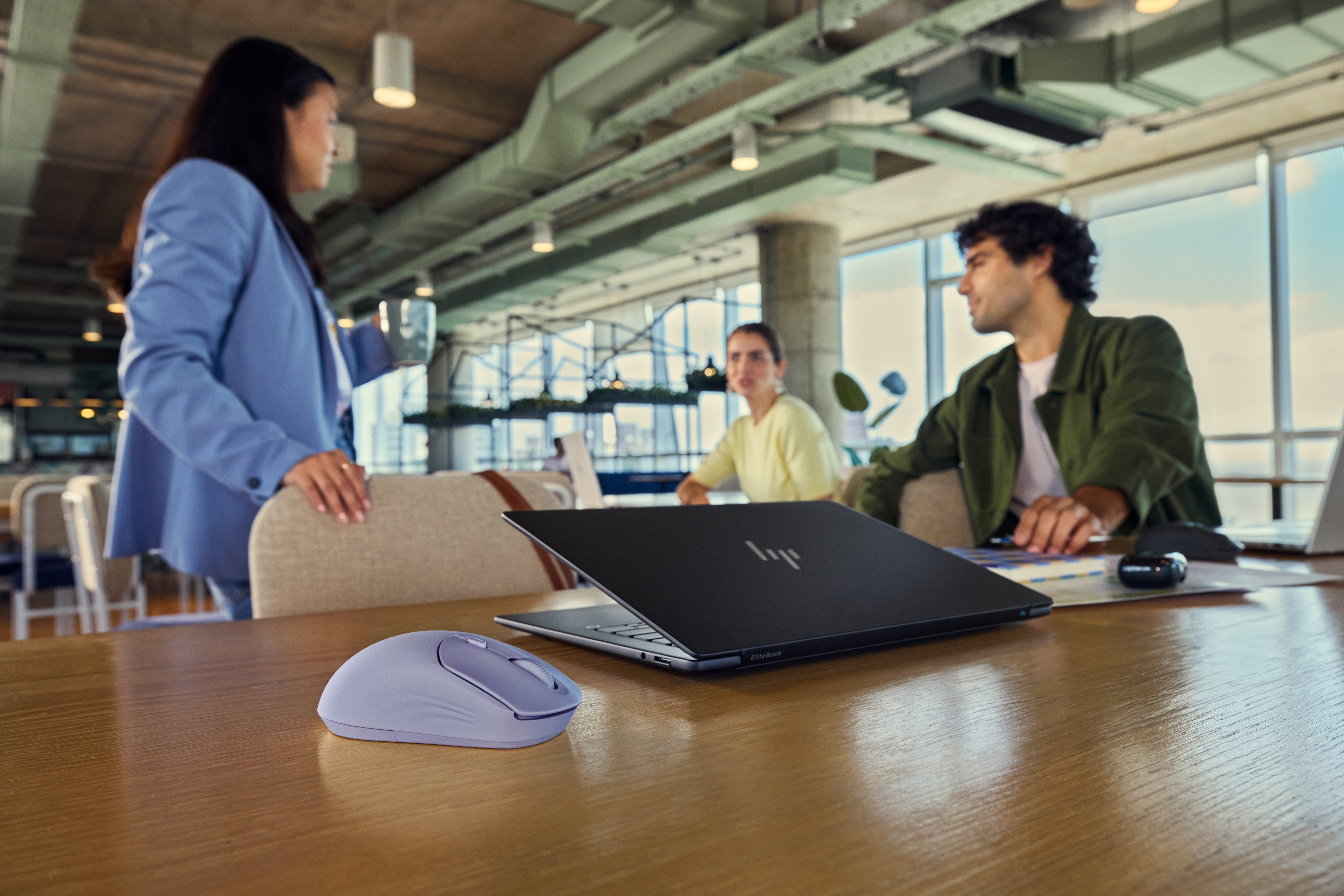 Hp 400 Rat N Inal Mbrico Dual - Bluetooth Y Usb 2.4ghz Bater A De 24 Meses Clics Silenciosos Tacto Suave Morado