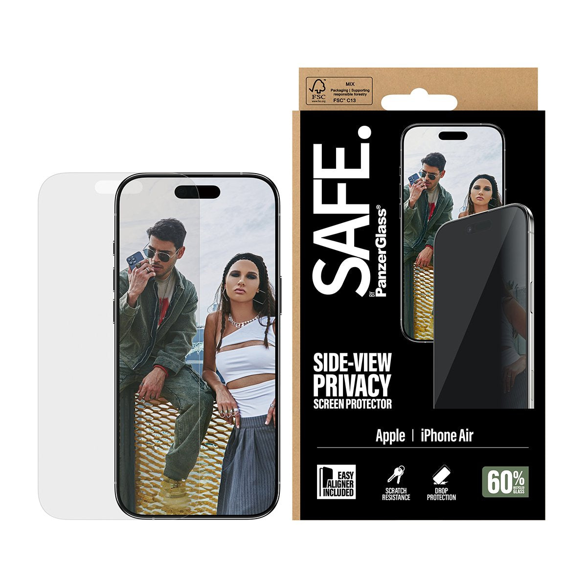 EAN 5715685028045 - PanzerGlass SAFE. by ® Privacy Screen Protector iPhone Air | Ultra-Wide Fit w. EasyAligner Protector de p imagen 2
