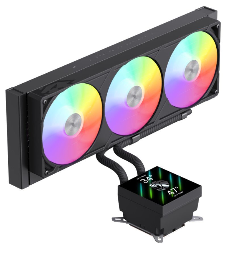Gamemax Cpu Liquid Cooler Glacier 360 Lcd Black