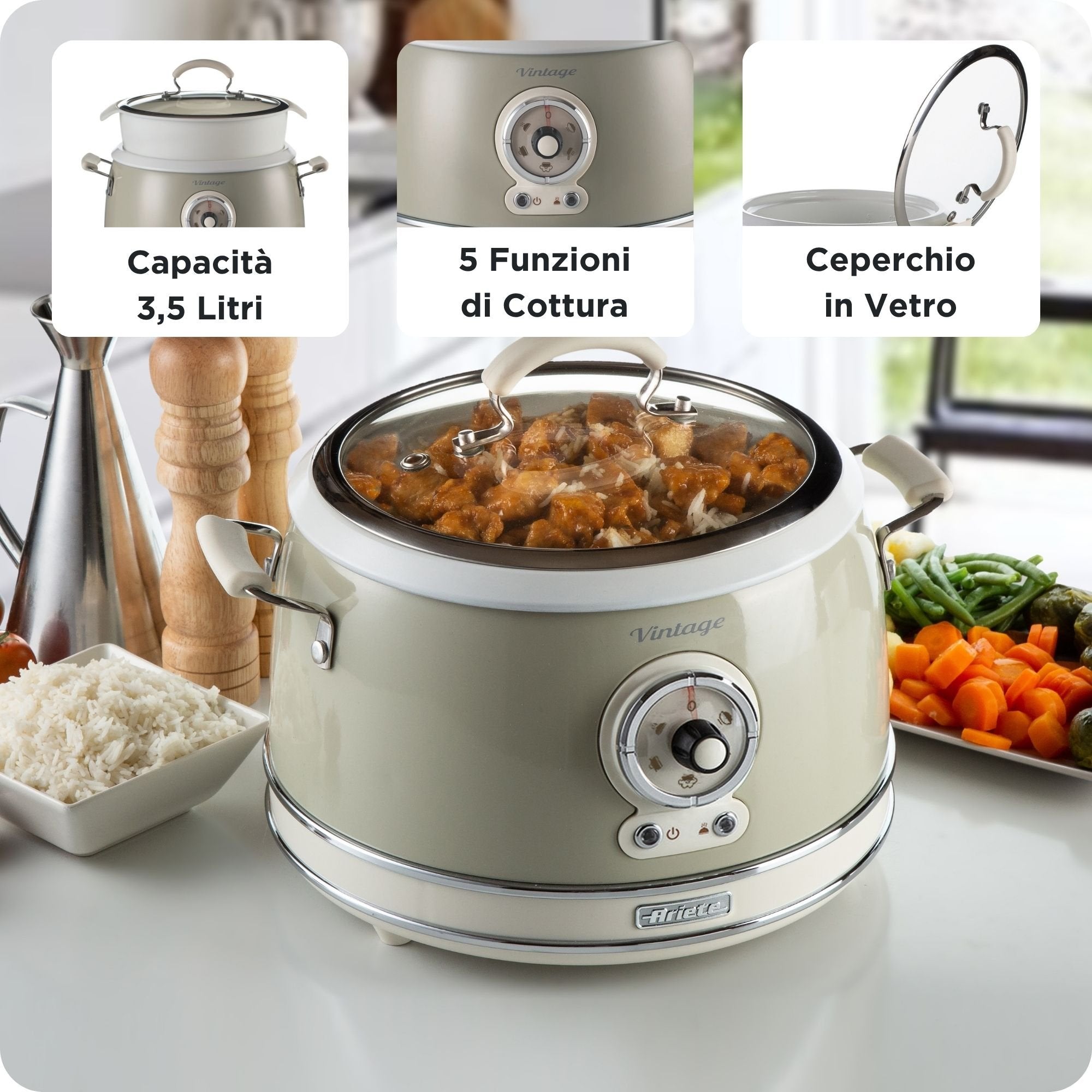 EAN 8003705118461 - Ariete 2904/03 arrocera 3,5 L 700 W Beige imagen 4