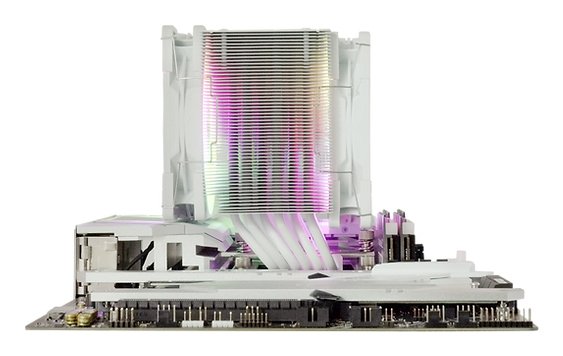 Scythe Mugen 6 Dual Fan White Argb Edition, Disipador De Cpu Blanco, 120 Mm Scmg-6000dwr