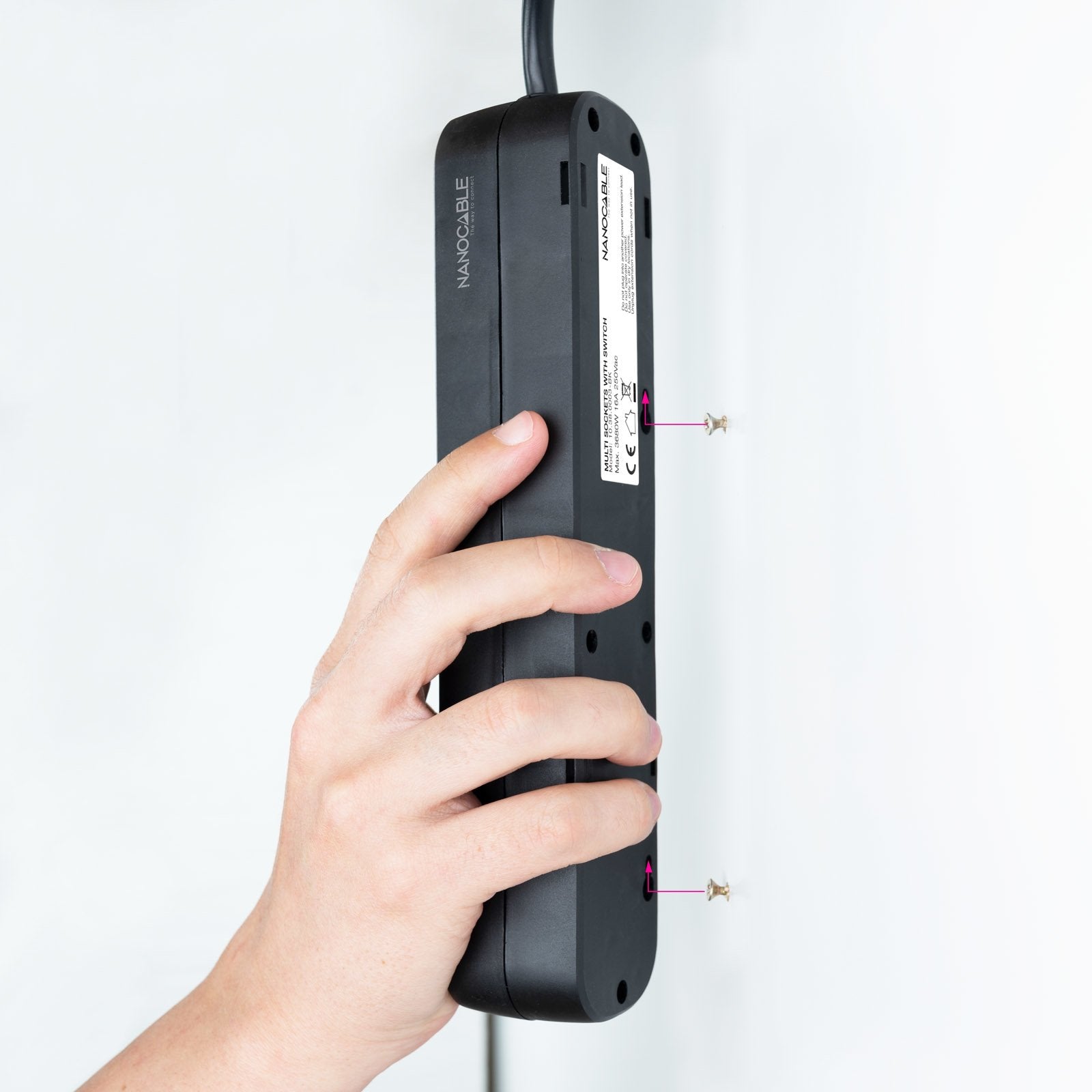 Nanocable Regleta 3 Tomas Interruptor 1.4m - Negro