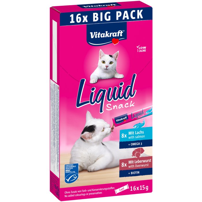 EAN 4008239580009 - Vitakraft 58000 premio y golosina para perro y gato Snacks Hígado, Salmón 240 g imagen 1