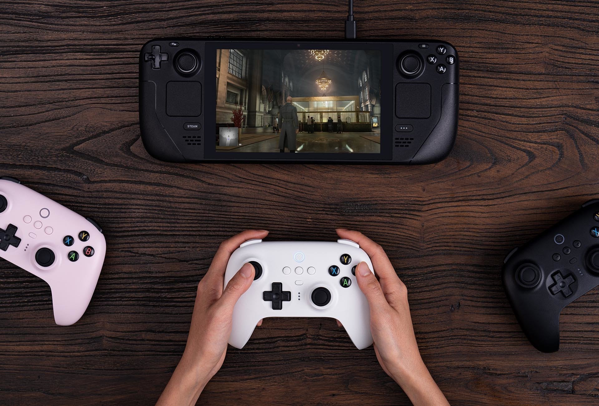 EAN 6922621502470 - 8Bitdo RET00315 mando y volante Blanco Bluetooth Palanca de mando Digital Android, PC imagen 12