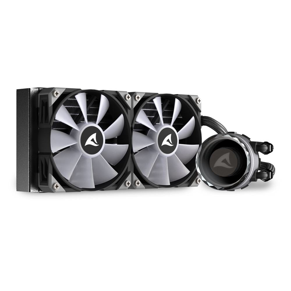 EAN 4044951038008 - Sharkoon S80 RGB Carcasa del ordenador, Procesador Sistema de refrigeración líquida todo en uno 12 cm Neg imagen 3