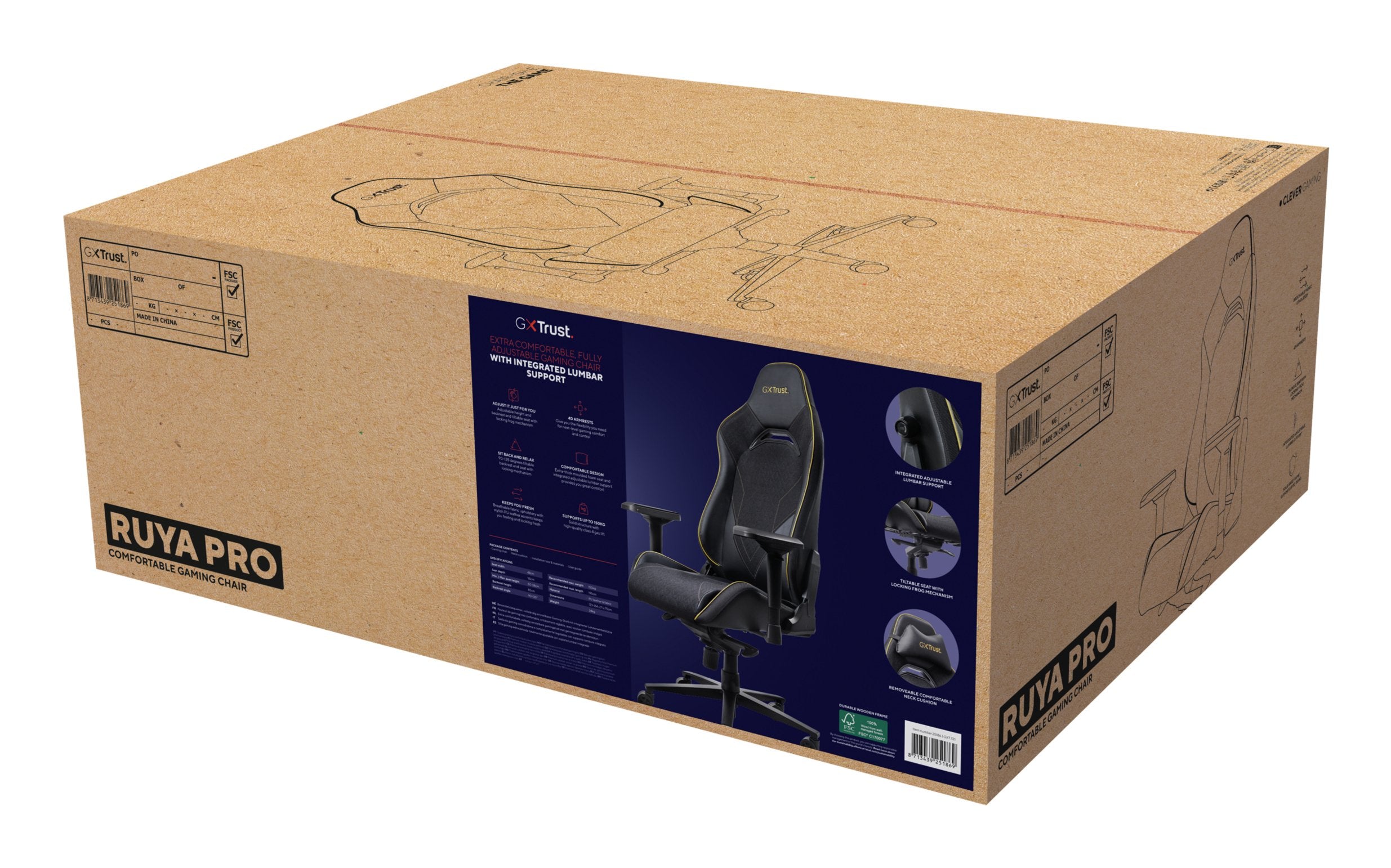 EAN 8713439251869 - Trust GXT 721 Ruya Pro Silla para videojuegos universal Negro imagen 8