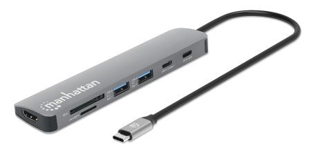 Manhattan Usb-C Pd A Hdmi 7-In-1 4k Dockingmation Gris