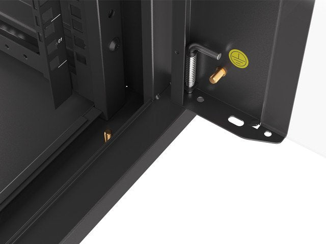 Rack De Pared De 19 "4u / 570x600 Paquete Plano De Montaje Rápido Desmontable Black Lanberg