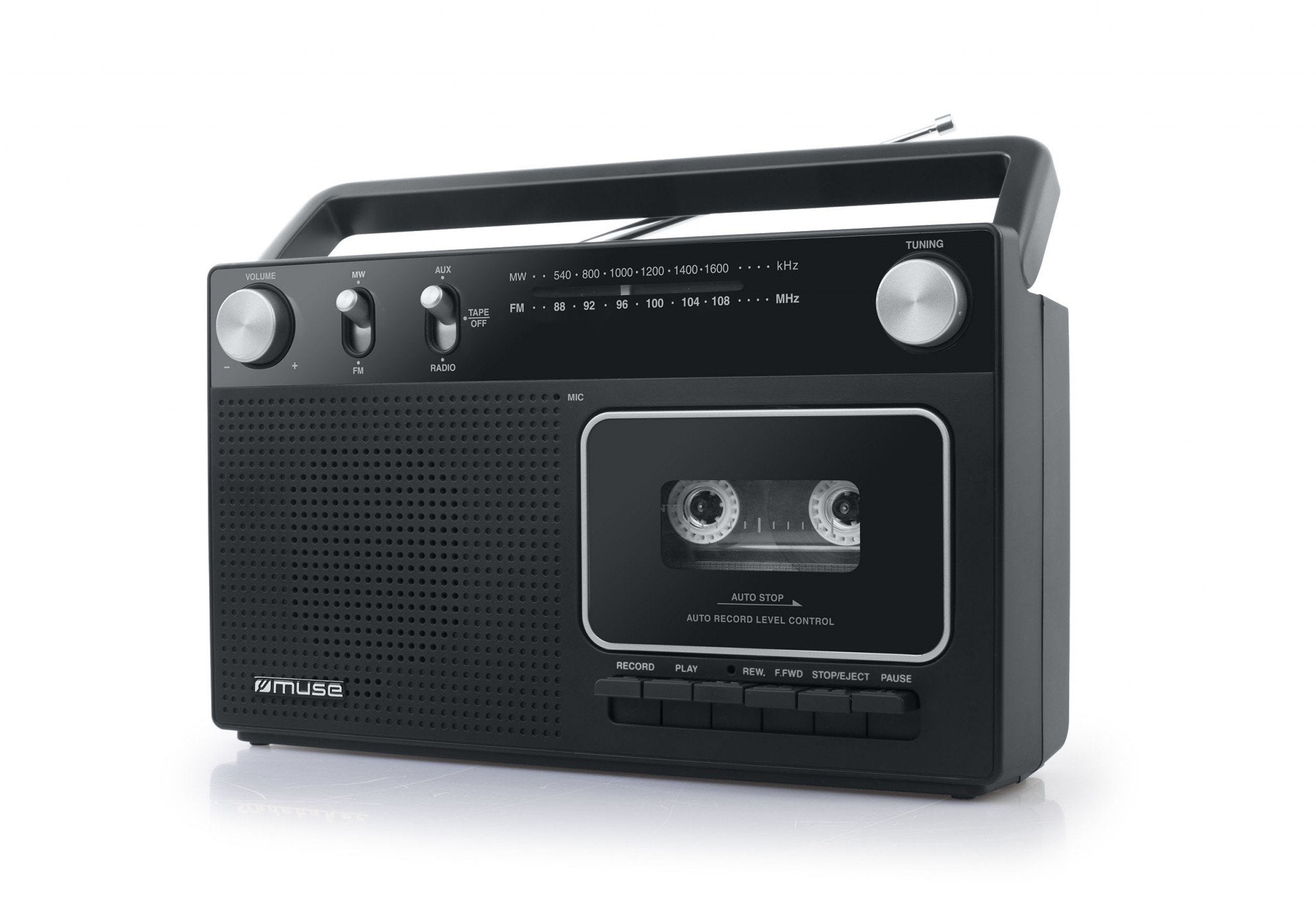 Radio Analógica Muse M-152 Rc - Cassette - Negro