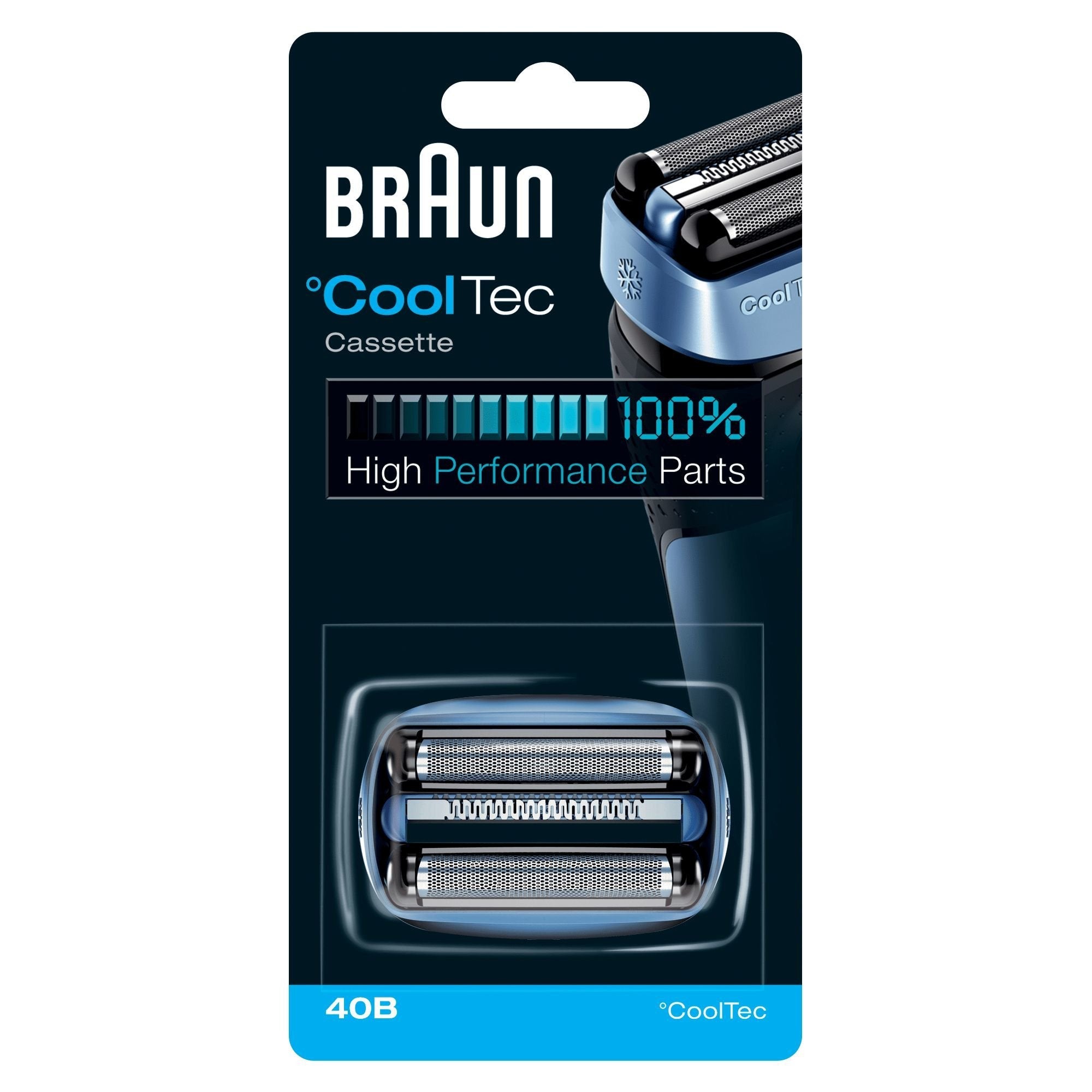 Braun Cabezal De Recambio 40b Cooltec, Azul