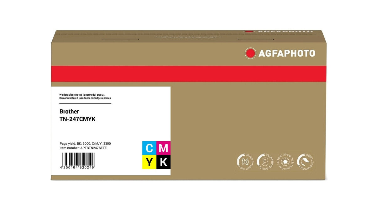 Agfa Photo Multipack Negro / Cian / Magenta / Amarillo Aptbtn247sete 9900 Copias