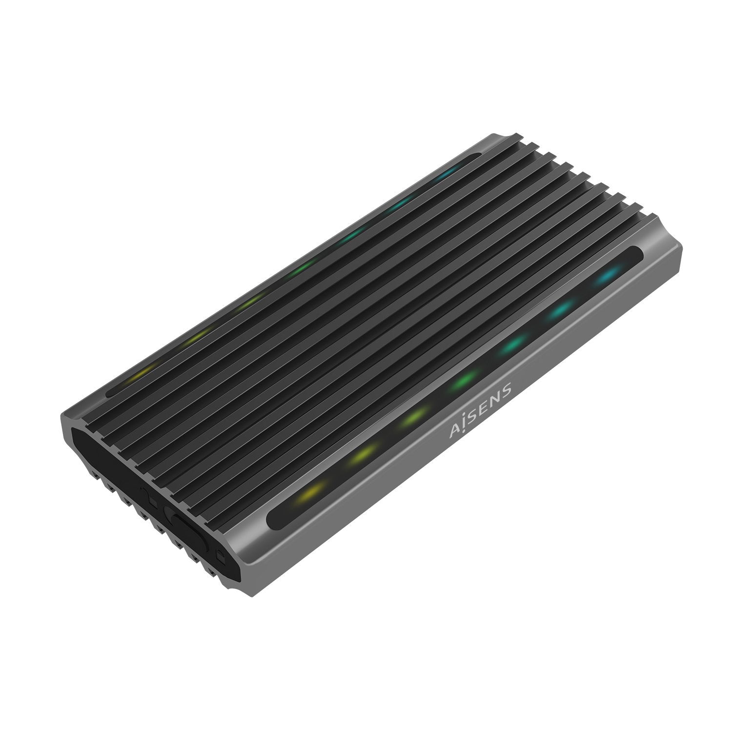 Aisens Caja Externa Para Disco Duro Ssd M.2 Sata Nvme Usb 3.2 Gen2 Sin Tornillos Asm2-Rgb011gr