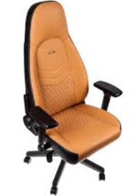 Noblechairs Icon Echtleder Gaming Silla - Cognac Negro