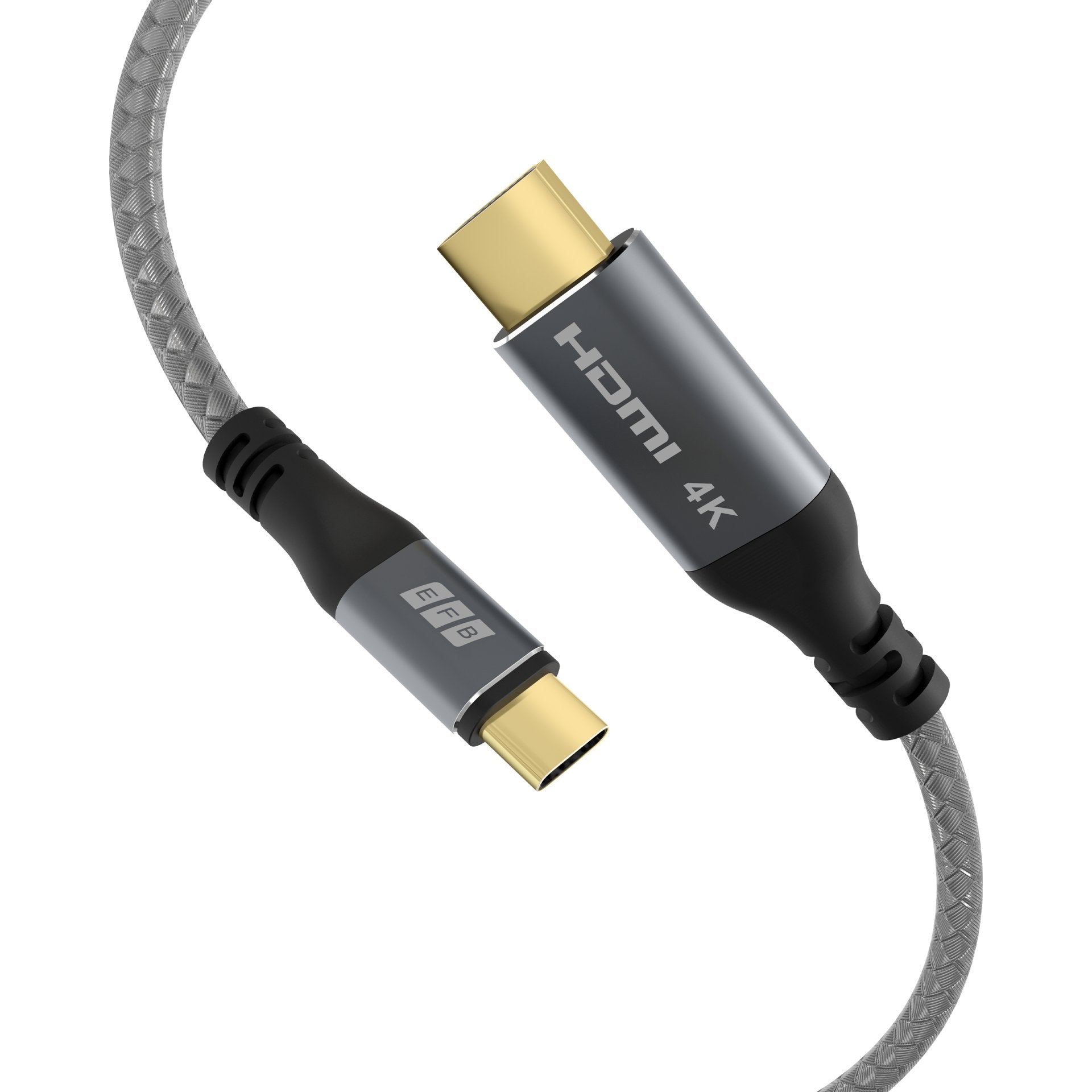 EAN 4049759325176 - EFB Elektronik USB-HDMI-00001 adaptador de cable de vídeo 1,8 m USB Tipo C Negro, Gris imagen 2