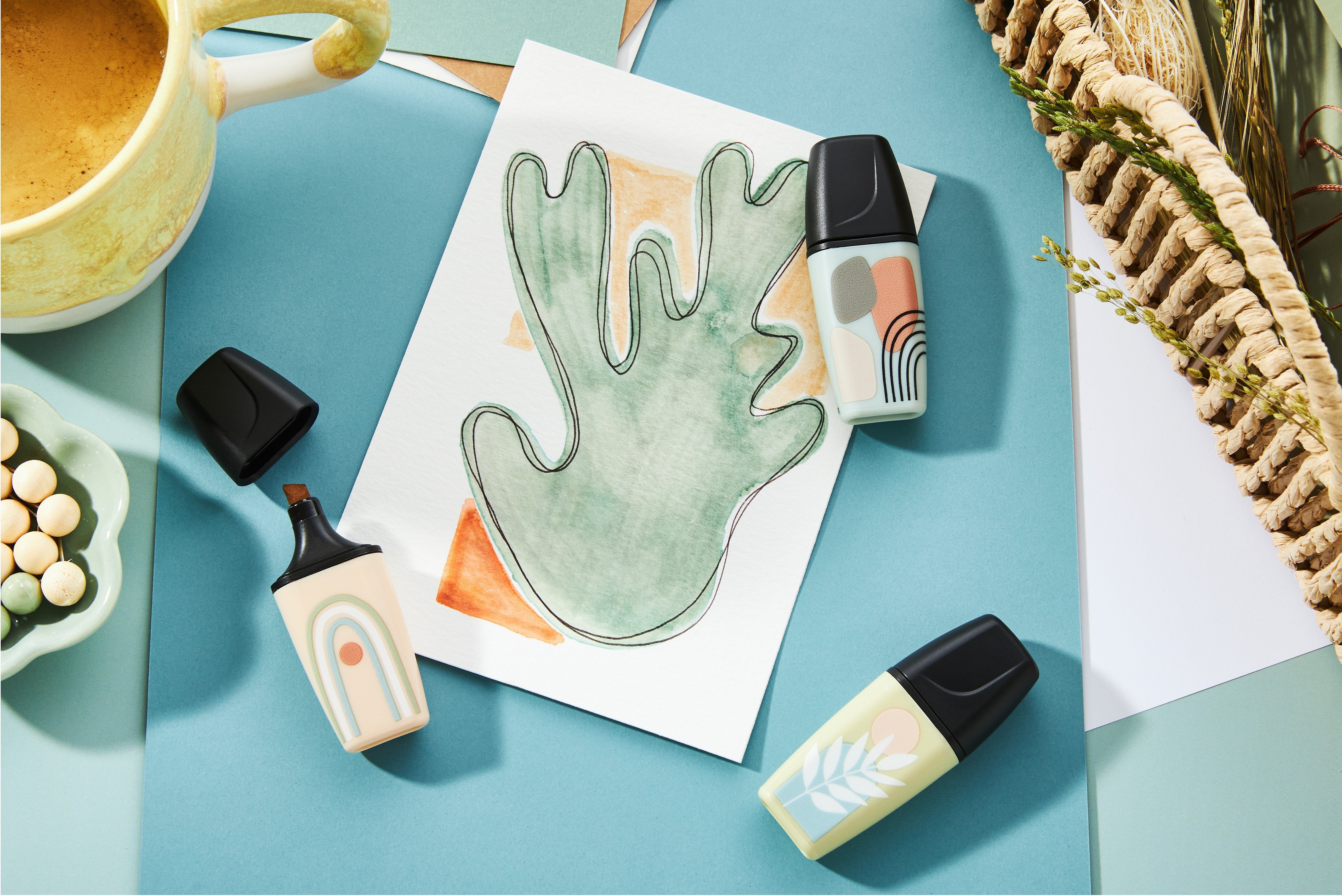 Stabilo Boss Mini Naturevibes Pack De 6 Marcadores Fluorescentes - Trazo Entre 2 Y 5mm - Tinta Con Base De Agua -