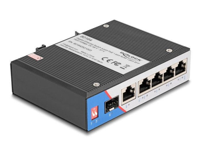 Industrie Gigabit Ethernet Switch 4 Port Poe 1 Port Rj45 1 Port Sfp Für Hutschiene