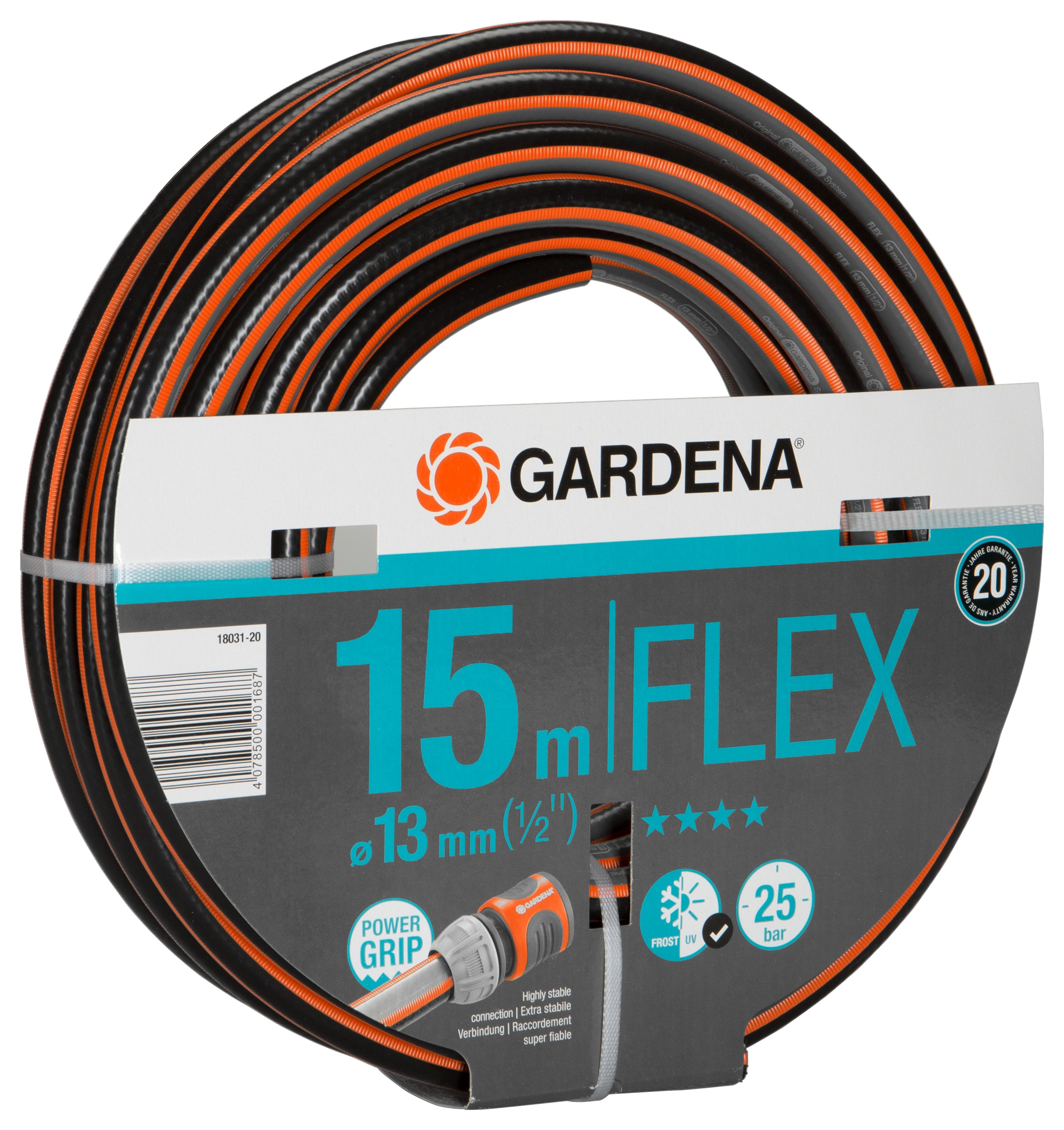 EAN 4078500001687 - Gardena 18031-20 manguera de jardín 15 m Por encima del suelo Gris, Naranja imagen 3